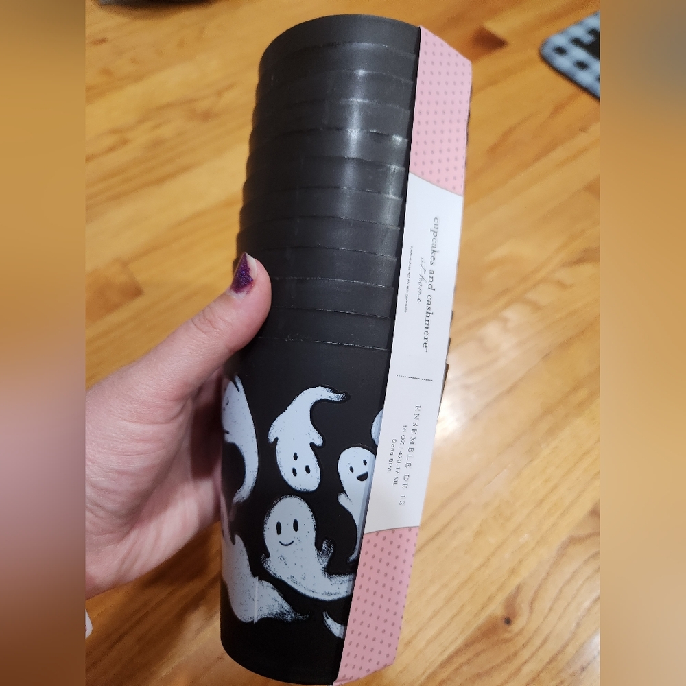 Halloween Ghost Reusable Tumbler Party Cups 16oz NWT